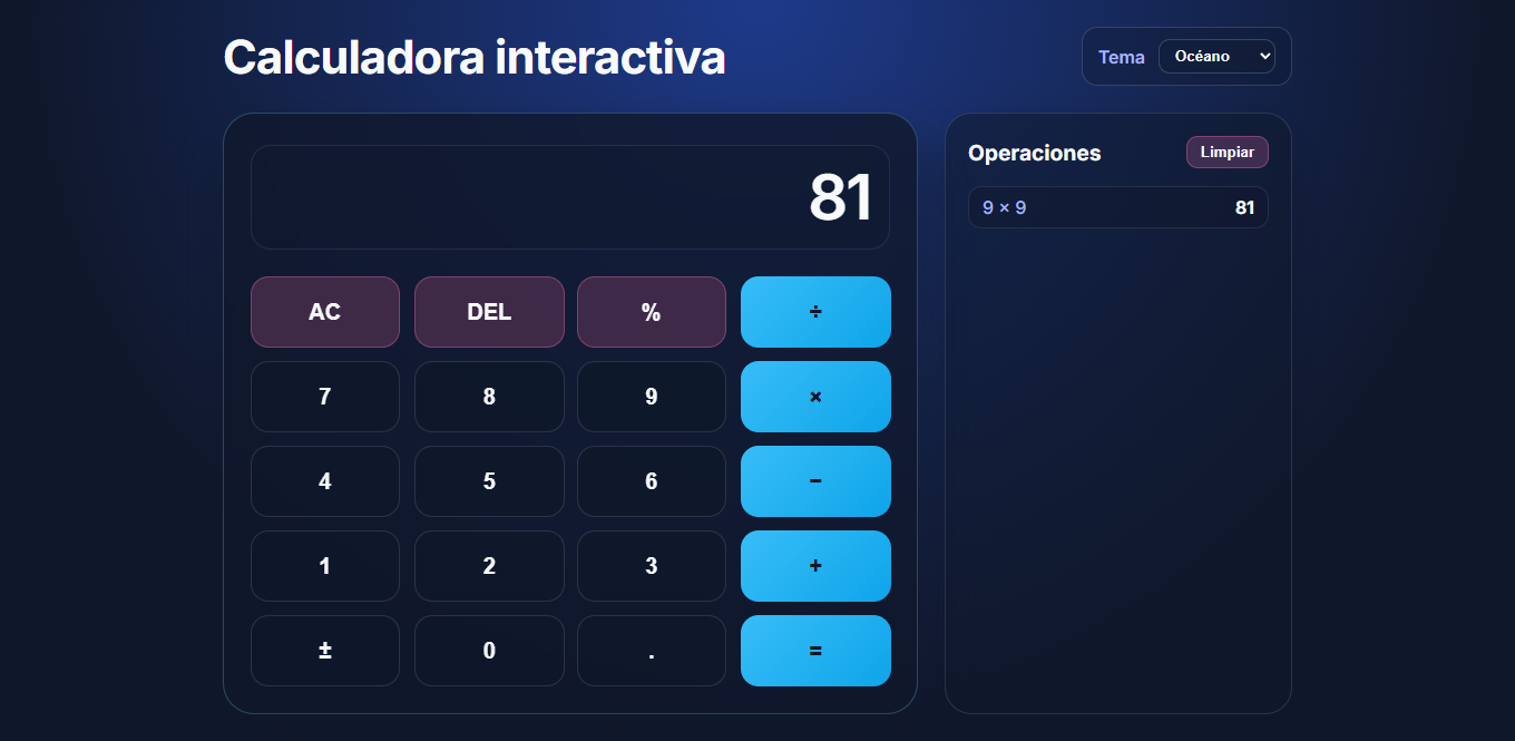 Calculadora con Temas